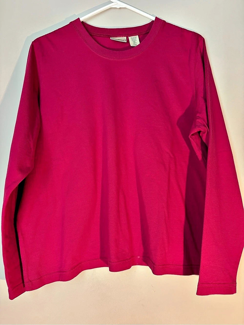 L.L. Bean Women's  Tee, Long-Sleeve Crew Long-Sleeve Crew Tee Pink XL SKU#0138